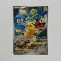 Pokemon TCG Pikachu 027 SV Scarlet & Violet Promo Holo EN 2023 Adventuring NM - Image 1