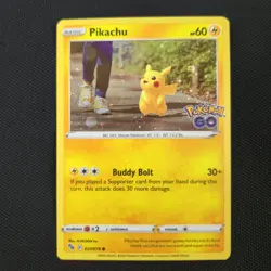 WHOLE SWIRL 🌀💫 Pikachu 027/078 Pokemon Go Cosmos Holo Promo Pokemon Card - Image 3