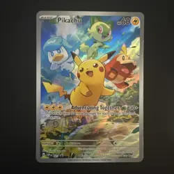 Pokemon Pikachu SVP 027 Black Star Promo Holo Card Paldea Evolved ETB 2023 - Image 1