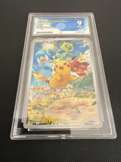 Ace Grading 9 Pokemon TCG Pikachu 027 SVP 2023 Scarlet & Violet Promo Holo EN - Image 1