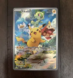 Pokemon TCG Pikachu 027 SV Promo Holo 2023 Adventuring Together - Image 1