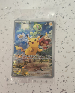 Pokemon Pikachu 027 SV Scarlet & Violet Promo Holo Card English 2023 (SEALED) - Image 1