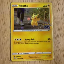 Pikachu 027/078 (NM) Cosmo Holo Sword & Shield: Pokemon Go Promo 2022 TCG - Image 1