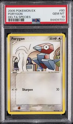 2005 POKEMON EX DELTA SPECIES #80 PORYGON PSA 10 - Image 1