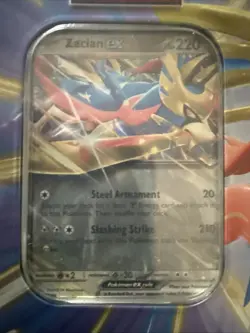 Zacian ex Slashing Legends Scarlet & Violet Pokemon TCG Tin - Image 2