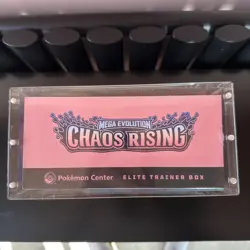 Pokemon Center Elite Trainer Box Mega Evolution Chaos Rising & Acrylic Case - Image 5