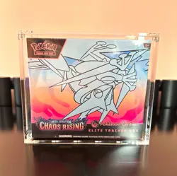 Pokemon Center Elite Trainer Box Mega Evolution Chaos Rising & Acrylic Case - Image 1