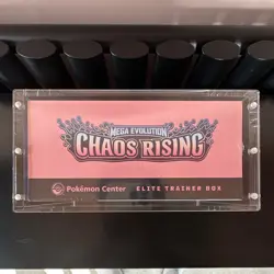 Pokemon Center Elite Trainer Box Mega Evolution Chaos Rising & Acrylic Case - Image 5
