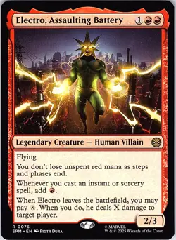 Magic The Gathering MTG 76 TCG Electro, Assaulting Battery Marvel's Spider-Man N - Image 1