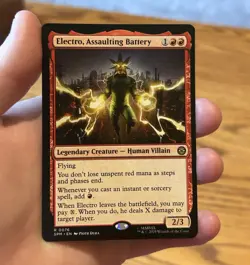 MTG Marvel's Spider-Man Electro, Assaulting Battery 76 Rare Regular Legendary - Image 1