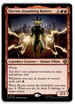 Electro, Assaulting Battery - NM - SPM Marvel's Spider-Man # 76 - MTG Magic - Image 1