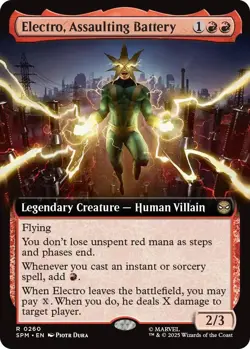 Electro, Assaulting Battery (EXTENDED) MTG | NM | Marvel's Spider-Man - Image 1
