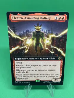 MTG Marvel's Spider-Man Electro, Assaulting Battery (Extended Art) R 0260 - Image 1
