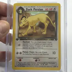 2000 Pokemon Team Rocket 1st Edition #42/82 Dark Persian CGC 9 MINT Card First - Image 2