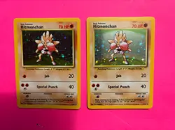 PAIR OF POKEMON CARDS -HITMONCHAN HOLO BASE SET VINTAGE CARDS COOL LOOK!! - Image 2