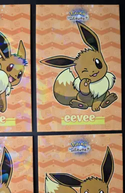 Pokemon Let's Go Eevee Database Eevee Set Cracked Ice Holo 9 Cards Non-TCG - Image 3