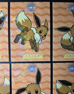 Pokemon Let's Go Eevee Database Eevee Set Cracked Ice Holo 9 Cards Non-TCG - Image 4