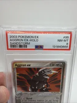 2003 Pokemon EX Sandstorm - Aggron EX Holo - 95/100 - PSA 8 Near Mint - Mint - Image 3