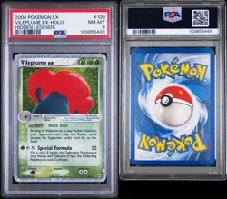 Pokemon EX Hidden Legends Vileplume ex Holo EN 100/101 2004 PSA 8 - Image 3