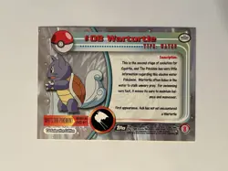 Wartortle #8 1999 Pokemon Topps TV Animation Series 1 Regular Black Label - Image 2