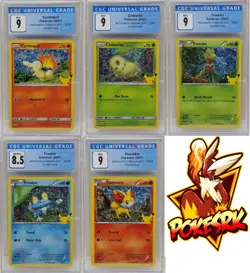 Pokemon 2021 CGC McDonald's Collection 25th Anniversary Confetti Holo Promo Lot - Image 1