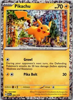 Pikachu 006/015 holo Promo McDonald's Collection 2023 Pokemon Lightly Played - Image 1