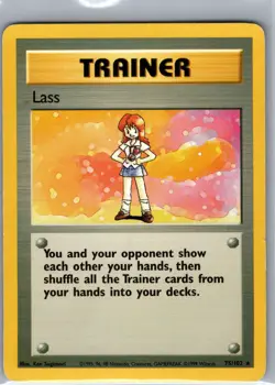 Lass 75/102 Non Holo Base Set - Pokemon Card - MP - Image 1