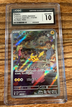 Pikachu 173/165 Sv2a: Pokemon Card 151 Art Rare Holo (Japanese) CGC 10 - Image 1