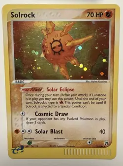 Solrock (13/100) Sandstorm Holo Rare Card Pokemon TCG 2003 NM/LP Swirl - Image 1