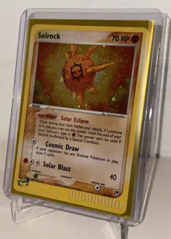 Solrock (13/100) Sandstorm Holo Rare Card Pokemon TCG 2003 NM/LP Swirl - Image 5