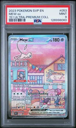 2023 POKEMON EN-SV BLACK STAR PROMO 151 ULTRA-PREMIUM COLL #053 MEW EX PSA 9 #53 - Image 1