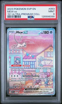 2023 POKEMON EN-SV BLACK STAR PROMO 151 ULTRA-PREMIUM COLL #053 MEW EX PSA 9 #53 - Image 3