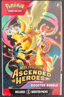 Pokemon TCG Mega Evolution Ascended Heroes Booster Bundle 6 Packs Sealed - Image 1