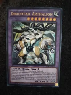 Yugioh! TCG - Dracotail Arthalion - Ultra Rare - JUSH-EN006 - Justice Hunters - Image 1