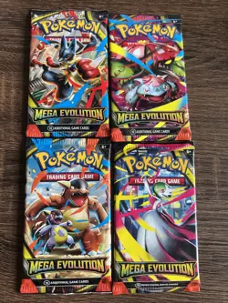 Pokemon TCG Mega Evolutions Booster Pack Set X 4 - Full Art Set New Sealed - Image 1