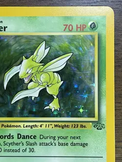 Pokemon TCG Scyther Jungle 10/64 Unlimited Holo Rare LP - Image 3