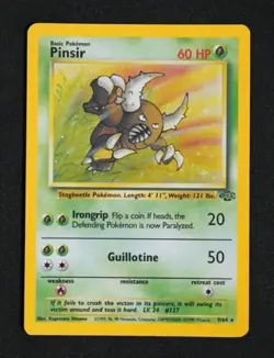 Pokemon TCG Pinsir Jungle 9/64 Holo Unlimited Holo Rare #1 NM- - Image 1