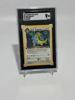 2000 POKEMON ROCKET 1ST EDITION #5 DARK DRAGONITE-HOLO SGC 9 BIG SWIRL 🌀 MINT+ - Image 1