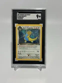 2000 POKEMON ROCKET 1ST EDITION #5 DARK DRAGONITE-HOLO SGC 9 BIG SWIRL 🌀 MINT+ - Image 3