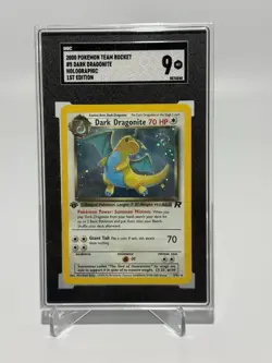 2000 POKEMON ROCKET 1ST EDITION #5 DARK DRAGONITE-HOLO SGC 9 BIG SWIRL 🌀 MINT+ - Image 5