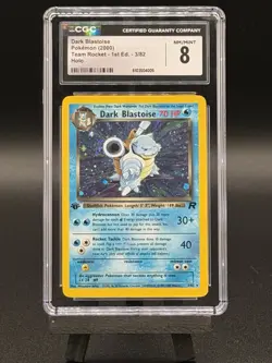 [CGC 8 NM/MINT] Pokemon Dark Blastoise 1st Edition Team Rocket Holo Rare WOTC - Image 1