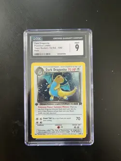 Dark Dragonite 1st Edition Holo Team Rocket 5/82 (2000) CGC 9 English - Image 1