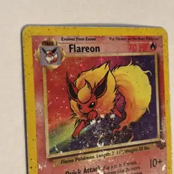 Pokemon TCG Flareon Jungle 3/64 Holo Unlimited Holo Rare damaged - Image 5