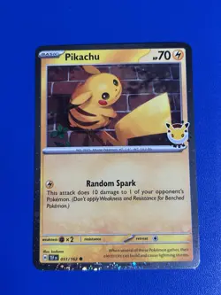 Pikachu 051/162 - Pokemon Day 2026 Stamped 30th Anniversary Cosmos - Near Mint - Image 1