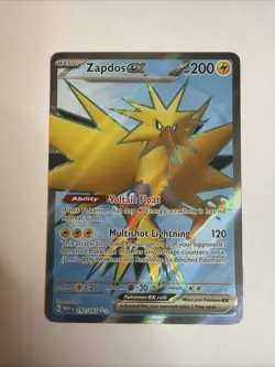 Pokemon Card Zapdos ex 192/165 Scarlet 151 Full Art Rare Near Mint - Image 1