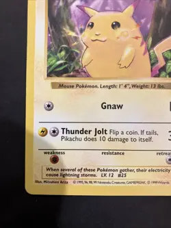 Pikachu – 58/102 – Shadowless Base Set – Yellow Cheeks – Pokemon TCG - Image 5