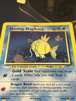 Pokemon TCG Shining Magikarp Neo Revelation 66/64 Holo Unlimited Super Holo Rare - Image 4