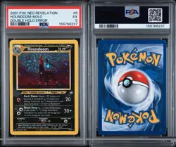 HOUNDOOM PSA 5 DOUBLE HOLO ERROR FART SWIRL 2001 POKEMON NEO REVELATION 8/64 - Image 4