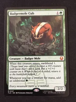 Magic the Gathering Avatar: The Last Airbender -Badgermole Cub- Mythic Rare 0167 - Image 1