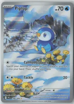 Full Art PIPLUP Card • ILLUSTRATION RARE 098/094 • Pokemon ME: Phantasmal Flames - Image 1